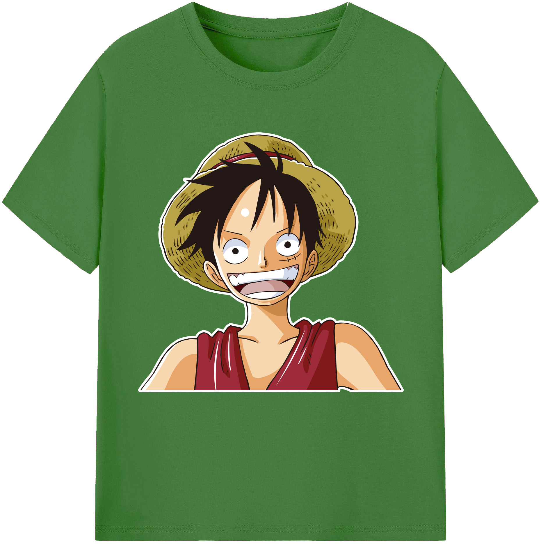 ワンピース モンキー・D・ルフィ ONE PIECE Monkey D. Luffy レディースカジュアルプリントTシャツ（綿100％）
